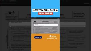 How to fill out a W9 form w9 shorts [upl. by Cassella469]