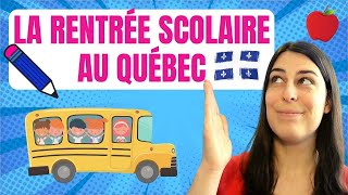 La rentrée scolaire au Québec [upl. by Oirretno]