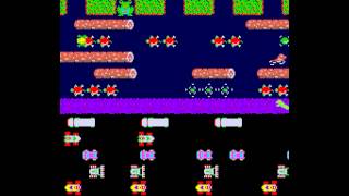 Arcade Game Frogger 1981 Konami [upl. by Aicirtap]