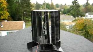 Verticle Axis Wind Turbine On the Roof [upl. by Fanya]