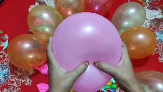 FUN COLORFUL BALLOON POPPING satisfying asmr balloonpop fun balloon popping colour sounds [upl. by Ecnedac]