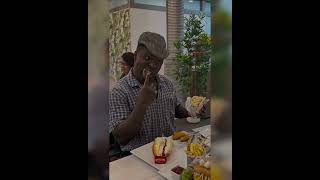 Napi enjoying his self at restaurant Madrid SpainAfrican comedy [upl. by Ithsav247]