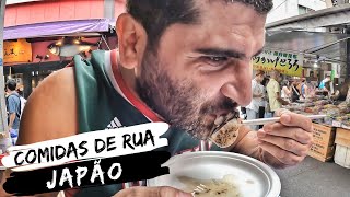 PROVANDO COMIDAS DE RUA DO JAPÃO [upl. by Anaytat]