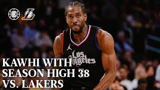 Kawhi Leonard Drops Season High 38 Against Lakers  LA Clippers [upl. by Fawna]