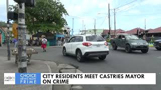 CITY RESIDENTS MEET CASTRIES MAYOR ON CRIME [upl. by Idahs]