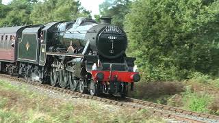 45231 Sherwood Forester approaching Bewdley tunnel Severn Valley Railway 2022 Autumn Steam Gala [upl. by Mariano]