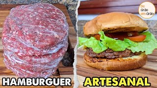 HAMBURGUER CASEIRO  SUCULENTO E FÁCIL DE FAZER  De Grão em Grão Receitas [upl. by Elsa]