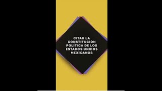 Citar Constitución Política de los Estados Unidos Mexicanos con normas APA desde Word 7ma edición [upl. by Martinez]