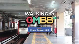 Walking to GMBB from LRT Plaza Rakyat [upl. by Etnuad455]