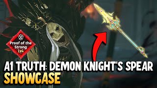 A1 Truth Demon Knights Spear Showcase  Worth Using F2P Guild Shop Weapon  Solo Leveling ARISE [upl. by Leciram]