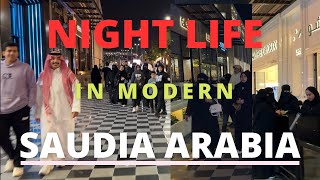 U walk Riyadh  Night life in Saudia Arabia ZainKSAvlogs [upl. by Worthy]