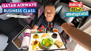 Qatar Airways Business Class from Kochi  Doha  Abu Dhabi  Airbus A330 Flying Experience [upl. by Eimia]