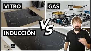 Diferencia entre INDUCCIÓN VITROCERÁMICA Y GAS [upl. by Yatnuhs17]