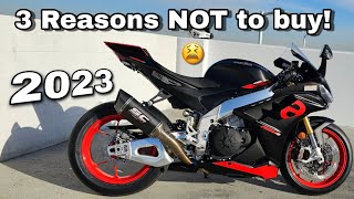 3 Reasons youd REGRET buying a 2023 Aprilia RSV4 1100 [upl. by Delwin262]