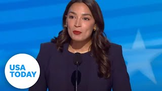 Full speech Rep AOC speaks at 2024 DNC  USA TODAY [upl. by Enaej]