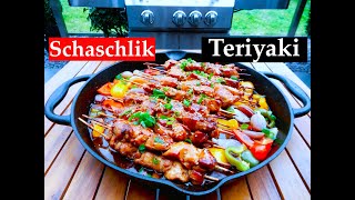 Chicken Teriyaki Schaschlik aus dem XXL Gusseisenpfanne [upl. by Nailluj868]