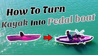 Turn your kayak into pedal drive kayak w paddle wheel DIY pedal drive kayak DIY pedal drive boat [upl. by Oel567]