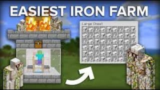 Minecraft Easiest 1 Zombie 3 Villager Iron Farm  220 Per Hour [upl. by Alitha]