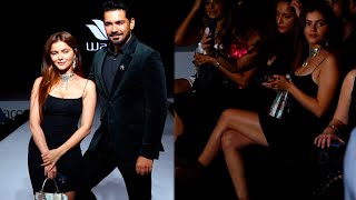 Rubina Dilaik Twins In Black With Husband Abhinav Shukla At Wacoal Fashion Show 2022 [upl. by Martelle]