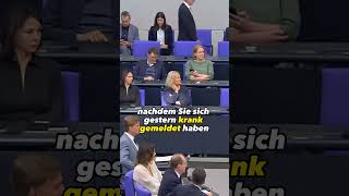 Schön dass Frau Faeser es heute zur Generaldebatte in den Bundestag geschafft hat merz shorts [upl. by Quirita59]