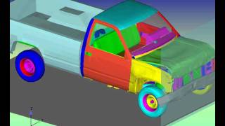 MSC Nastran Explicit Nonlinear  Front Impact Crash [upl. by Naols981]