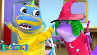 Spooky Shark Song  Finger Family 30 min More Fun Educational Kids Songs  The Sharksons Family [upl. by Slaohcin949]