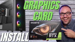 How To Install a Graphics Card in a PC Gigabyte GeForce RTX 3060 Install [upl. by Atsirtal239]