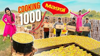 1000 Packet Maggi Noodles Cooked By Muskan Sharma  Village Style Cooking At one time [upl. by Harihat]