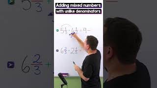 Adding mixed numbers with unlike denominators [upl. by Leavy]