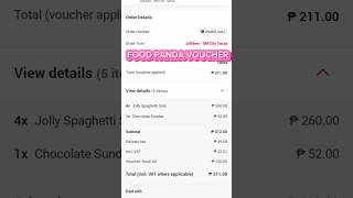 Food Panda VOUCHER  Jollibee Order April 102024 [upl. by Gottfried]