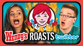 YouTubers React to Wendys ROASTS Twitter [upl. by Alameda20]