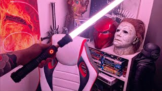 Sabertrio Are Still GOD TIER in 2023  Realistic Neopixel Lightsaber Review [upl. by Atiekal]