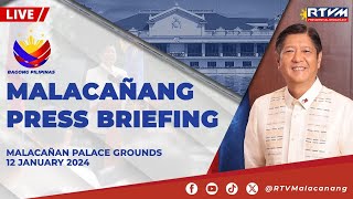 Malacañang Press Briefing 01122024 [upl. by Lodhia]