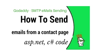 How To Send Godaddy SMTP eMail Setup Host amp Port aspnet c [upl. by Cinderella924]