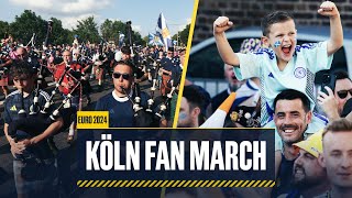 Scotland Fans March through Köln before Scotland v Switzerland  EURO 2024 [upl. by Torruella]