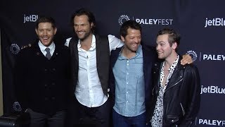 Jensen Ackles Jared Padalecki Misha Collins Alexander Calvert at Supernatural Red carpet Presenta [upl. by Aihtekal666]