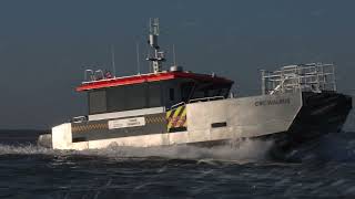 Commercial Rib Charter  Sea Trials of Walrus Amphibious Crew Transfer Vessel [upl. by Nelhsa105]