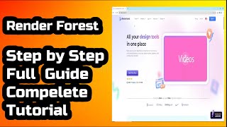 Renderforest Tutorial  How to Use Renderforest For Making Videos Intro and Animations [upl. by Nueormahc]