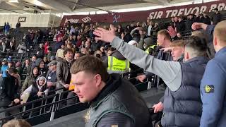 Newcastle and West Ham fans fighting after full time 11 [upl. by Llenrep]