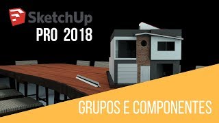 Sketchup Pro 2018 Grupos e componentes [upl. by Eichman]