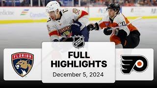 NHL Highlights  Panthers vs Flyers  December 05 2024 [upl. by Ataeb129]