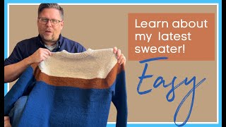 2 FO 2022 Knitting an easy beginner men’s sweater  Puntal sweater pattern [upl. by Alehcim]