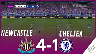 NEWCASTLE vs CHELSEA 41 MATCH HIGHLIGHTS • Video Game Simulation amp Recreation [upl. by Erreid]