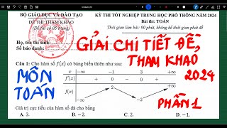 ĐỀ THAM KHẢO TOÁN 2024 Giải chi tiết đề tham khảo thi tốt nghiệp THPT môn toán 2024Phần 1 [upl. by Yensehc98]