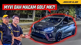 MYVI G3 MODIFIED STREET CONCEPT  BLACKBUNNY RODAWEAR [upl. by Elleynod570]