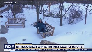 Minnesota weather 8th snowiest winter in Minnesota history [upl. by Garlinda]