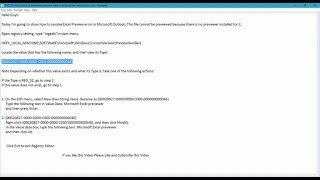 FIX This file cannot be previewed because there is no previewer installed for it Outlook [upl. by Nnylecoj]