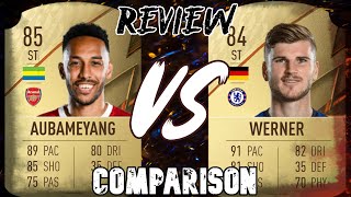 WERNER 84 VS AUBAMEYANG 85  FIFA 22 PLAYER REVIEW  FIFA 22 ULTIMATE TEAM [upl. by Arimat322]