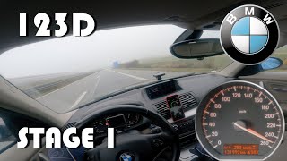 BMW E82 123d N47 STAGE 1 acceleration dragy 100200 kmh [upl. by Retxed]