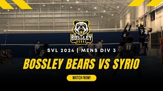 Bossley Bears vs Syrio  SVL 2024  Mens Div 3 [upl. by Yroc119]